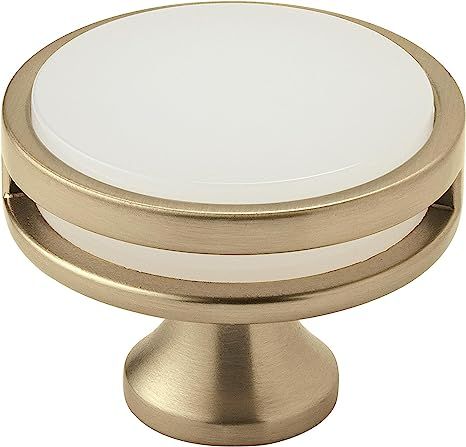 Amerock | Cabinet Knob | Golden Champagne/Frosted  | 1-3/4 inch (44 mm) Diameter | Oberon | 1 Pa... | Amazon (US)
