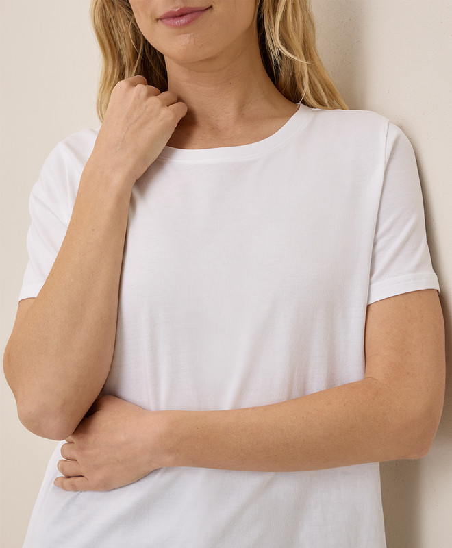 Women’s Luxe Stretch Jersey Slim Tee made with Organic Cotton | Pact | Pact Apparel