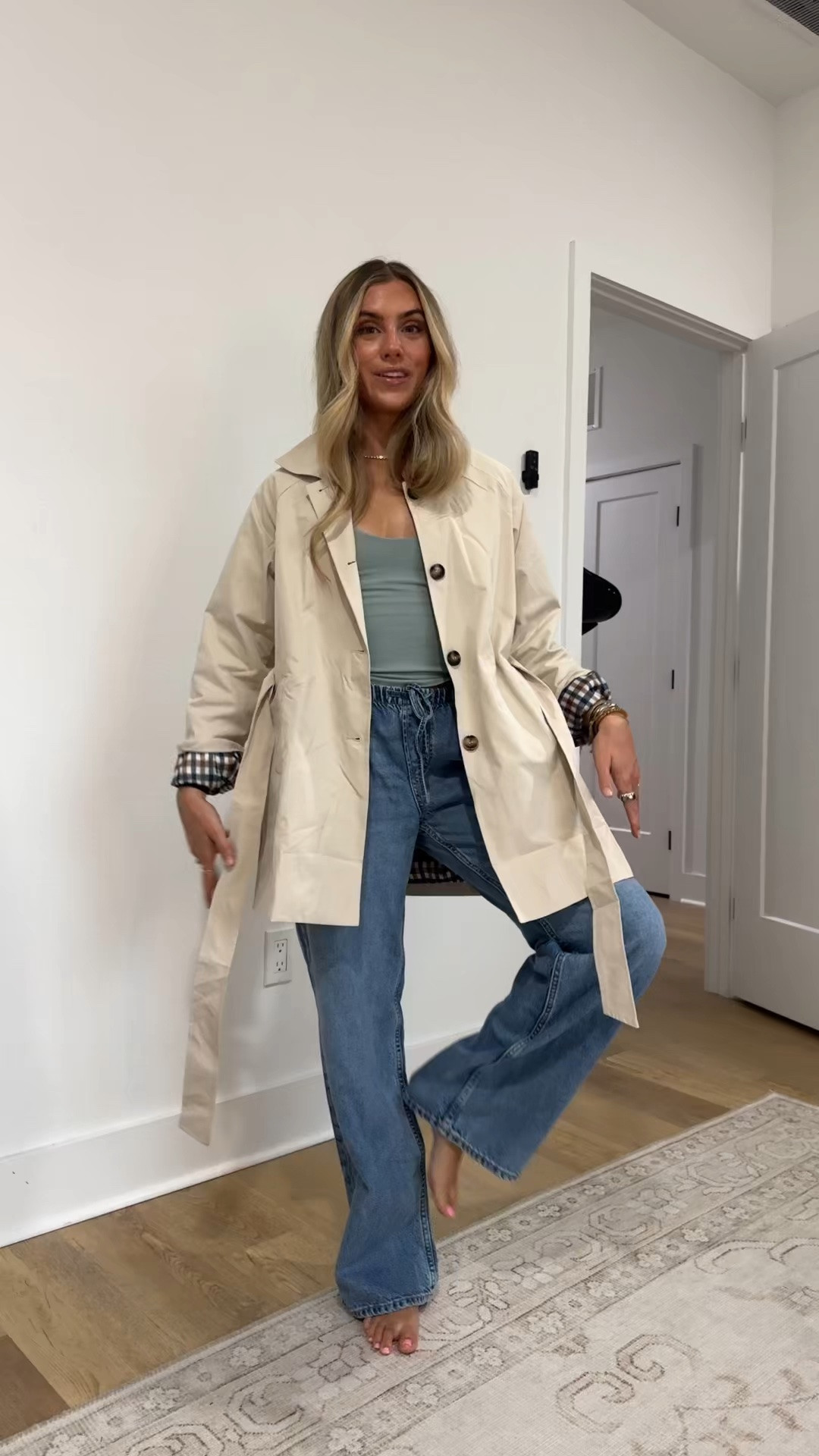 This trench coat jacket is from TikTok shop size small (https://www.tiktok.com/t/ZP9kHqxd4JK9y-qecwC/). I linked similar Amazon trench coat options.

#LTKootd #LTKSeasonal #LTKSaleAlert