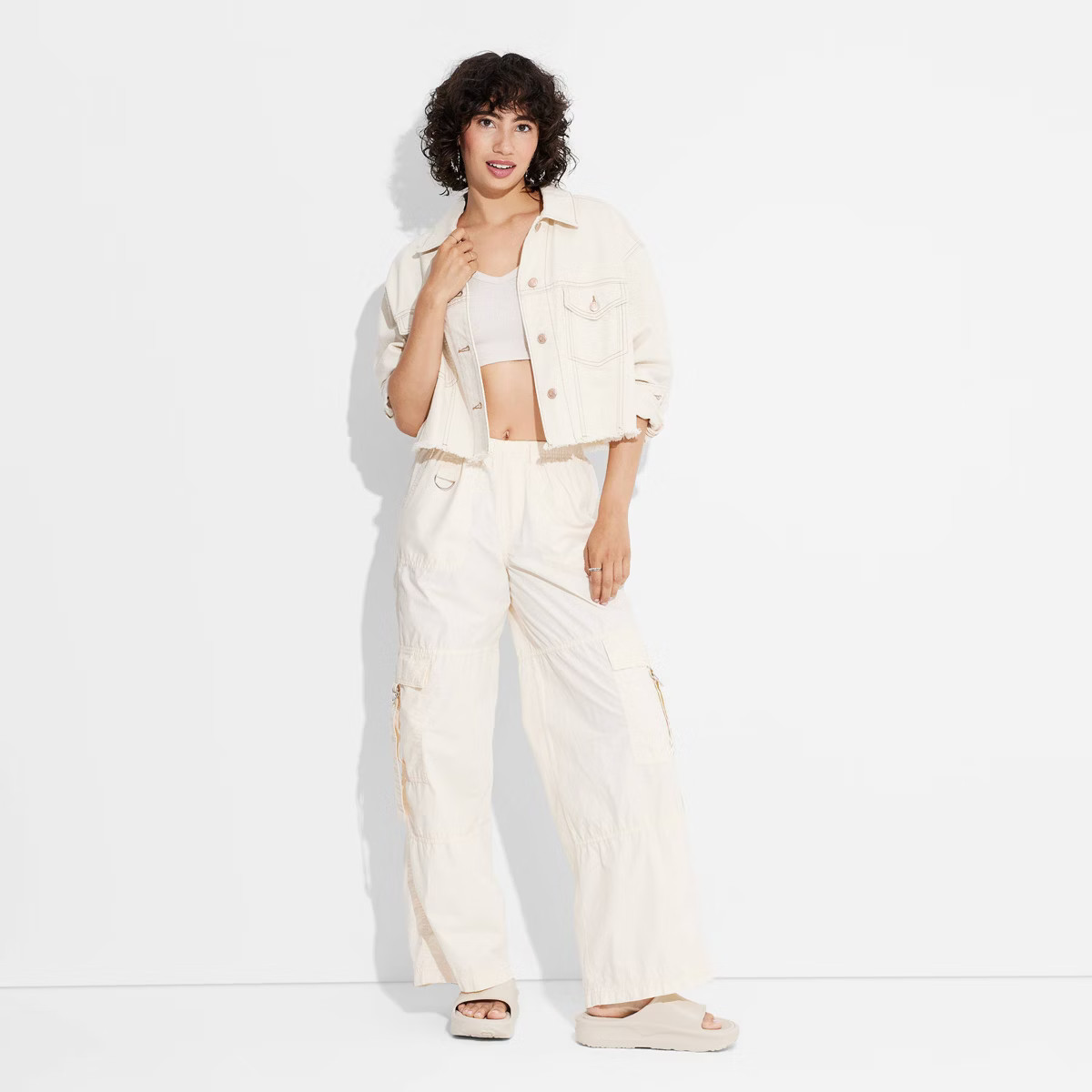 Women's Mid-Rise Wide Leg Cargo Pants - Wild Fable™ | Target