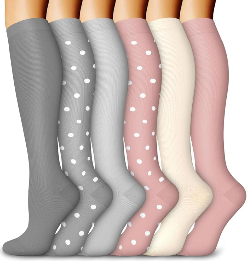 Aoliks 4/6 Pairs Compression Socks for Women and Men 15-20 mmHg, Best Support for Athletic Travel... | Amazon (CA)