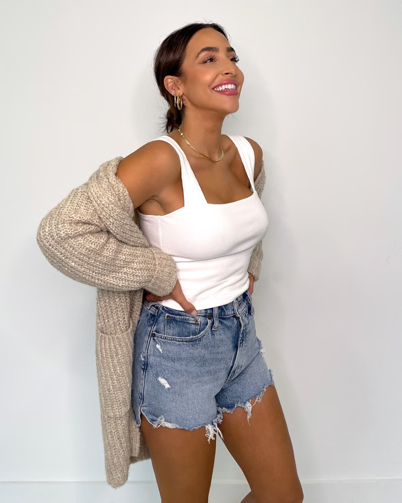 Ribbed Squareneck Tank | Abercrombie & Fitch (US)