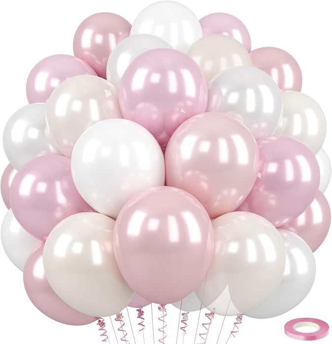 Pearl Pink Balloons for Wedding Birthday Party Decorations | Amazon (US)