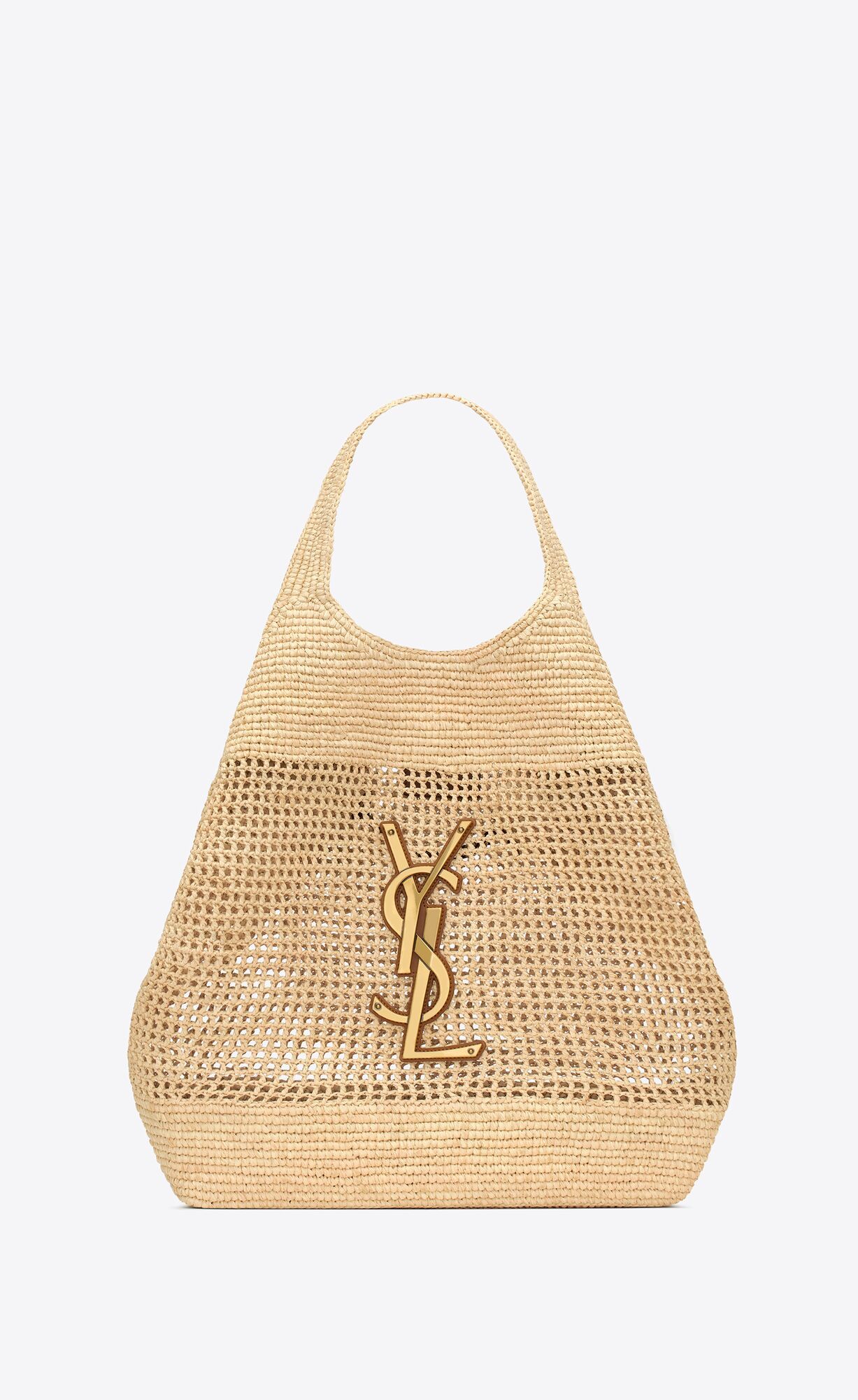 Maxi shopping bag MADE in A HAND-EMBROIDERED NATURAL RAFFIA.THIS TECHNIQUE REQUIRES THE FINEST SA... | Saint Laurent Inc. (Global)