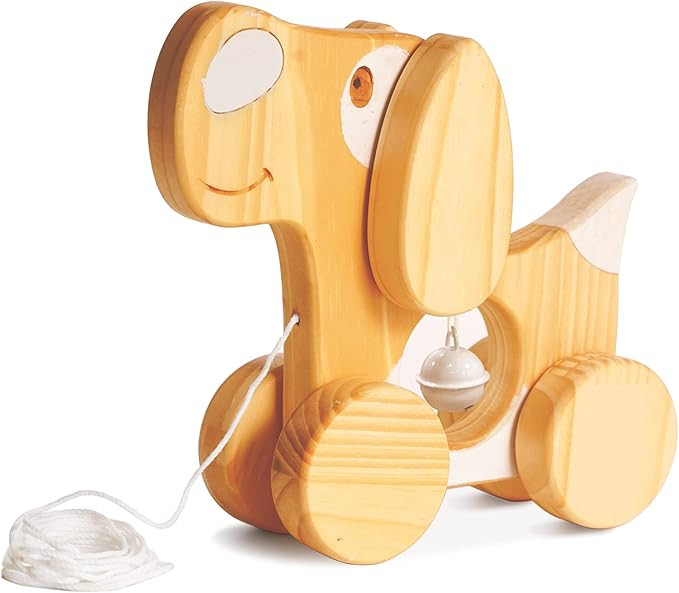 Handreamy Handmade Wooden Pull Dog Toy | Award Winning Puppy Birthday Gift for Toddlers Push and ... | Amazon (US)