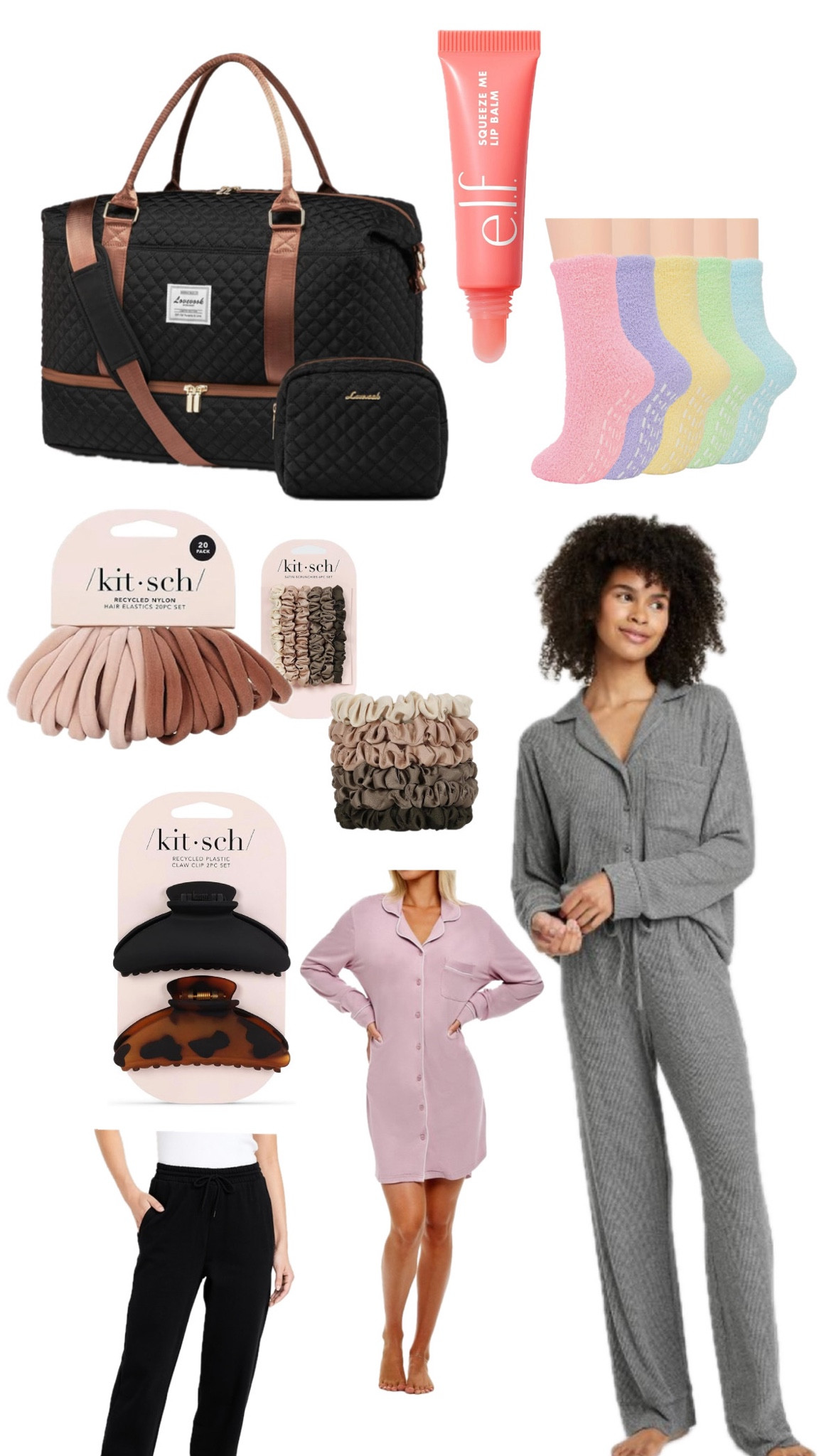 Hospital bag must haves🤌🏻
•A large bag
•chapstick (along with all your toiletry necessities) 
• scrunchies/ clam clips
• COMFY nursing friendly pajamas
• grippy socks 
•comfy sweat to leave the hospital in 

#LTKBump #LTKFamily #LTKBaby