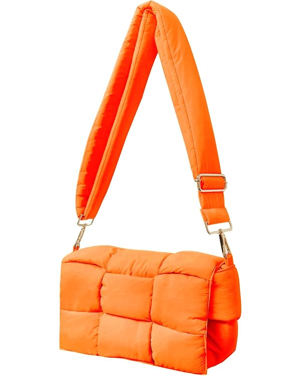 NAARIIAN Puffer shoulder bag Nylon padded woven handbag designer crossbody dupes women down purse | Amazon (US)