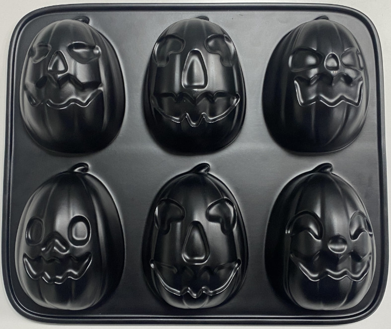 Way to Celebrate, Pumpkin Cast Aluminum Cake Baking Pan, 6-Cup Cavities with 6 Pumpkin Faces - Wa... | Walmart (US)