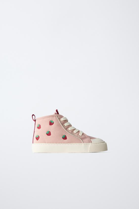 STRAWBERRY HIGH TOP SNEAKERS | Zara US