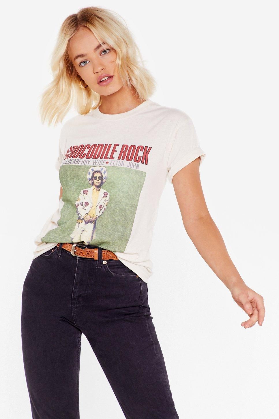 Elton John Graphic Crew Neckline T-Shirt | NastyGal (US & CA)