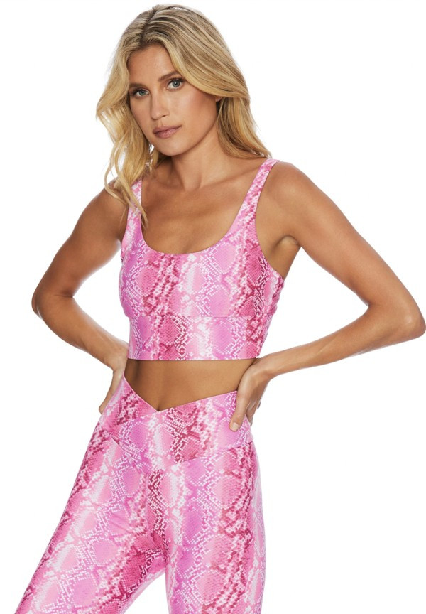 Beach Riot Leah Top - Fuchsia Snake | SculptHouse
