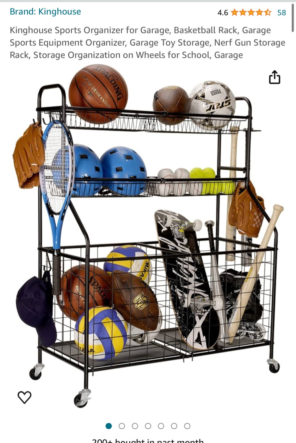Sports ball organizer, garage storage kids games, baseball soccer football tennis tennis accessories organization for the home 

#LTKhome #LTKfamily #LTKfindsunder100