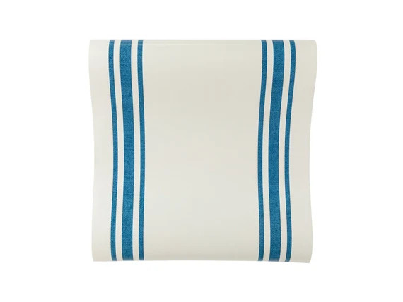 Blue Striped Table Runner, Navy and Cream Table Cover, Blue Shower Décor, Patriotic Party Suppli... | Etsy (US)