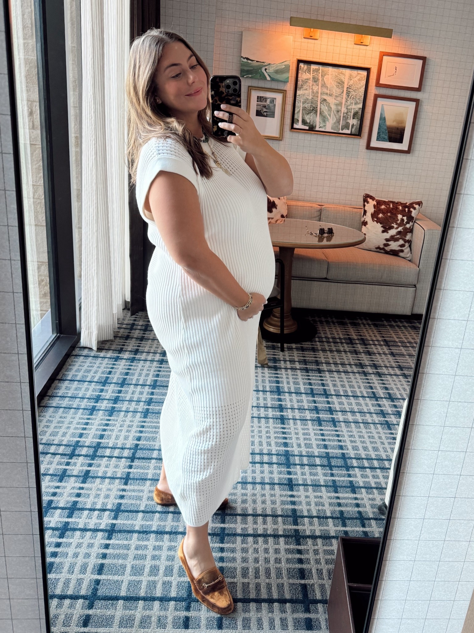 Wearing size XL in dress (runs generous) bump-friendly, non-maternity dress. Take this dress into fall by adding a dropped trench or denim jacket! 

#LTKPlusSize #LTKBump #LTKStyleTip