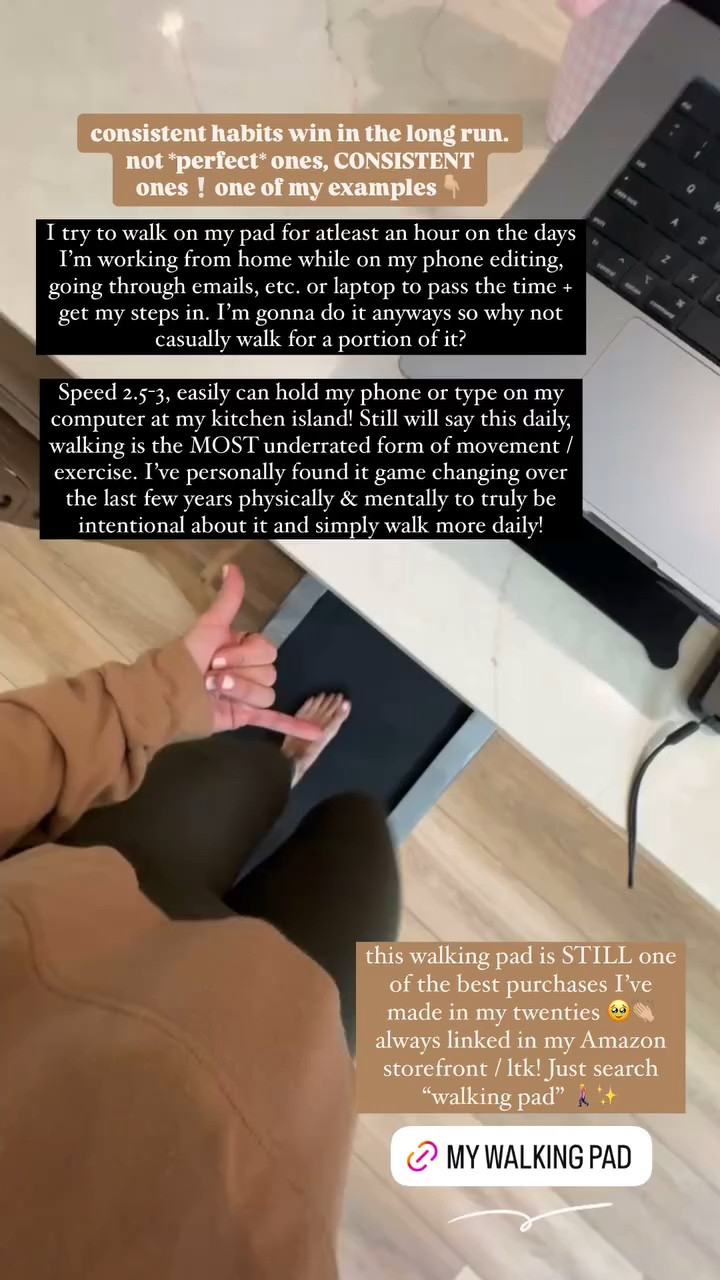 this walking pad is STILL one of the best purchases I’ve made in my twenties 🥹👏🏼 such an easy habit to add in when you’re working on your phone / watching tv, etc. to get some steps in! I’ve had mine since prime day July 2023 & I SWEAR BY this one! 🌶️🚶‍♀️

Amazon / fitness / health and wellness / walking pad / incline pad / Holley Gabrielle / workout / Nuuds / review 

#LTKActive #LTKFitness #LTKWatchNow