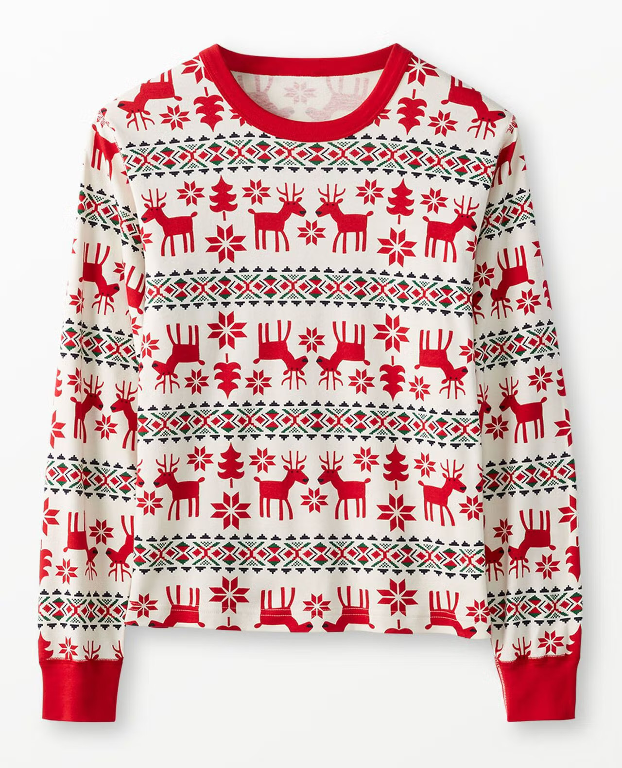 Adult Holiday Dear Deer Long John Pajama Top | Hanna Andersson