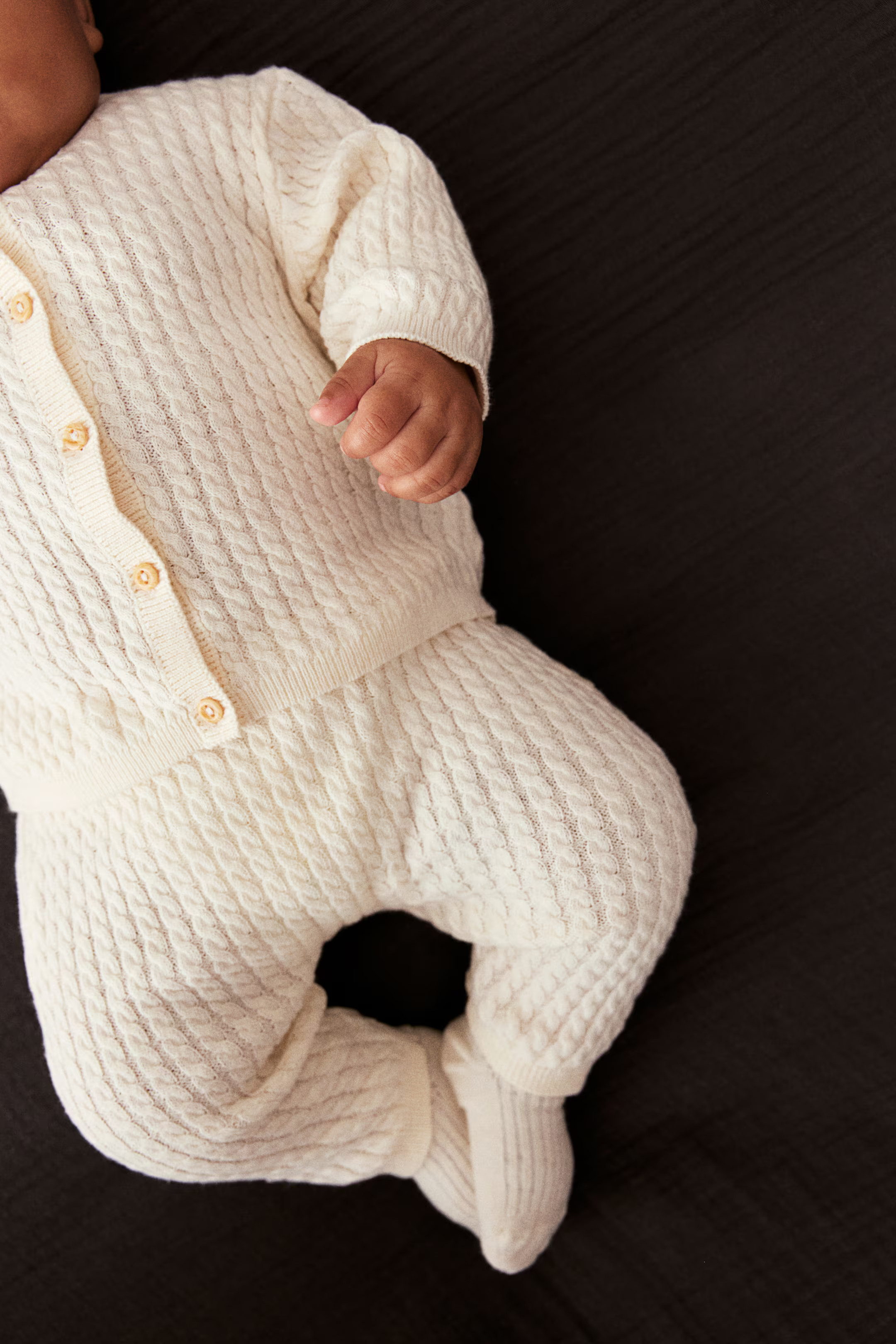 2-piece cotton-knit set - Regular waist - Round neck - White - Kids | H&M GB | H&M (UK, MY, IN, SG, PH, TW, HK)