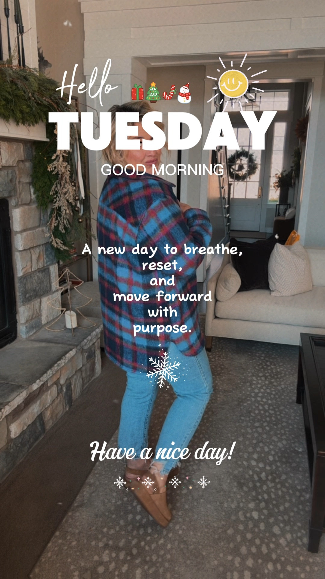 Showing up for myself… one cozy outfit and one small step at a time.
midlife motivation • women over 40 style • cozy winter outfit • everyday outfit ideas • flannel shirt outfit • midlife confidence • simple morning routine • casual chic style
