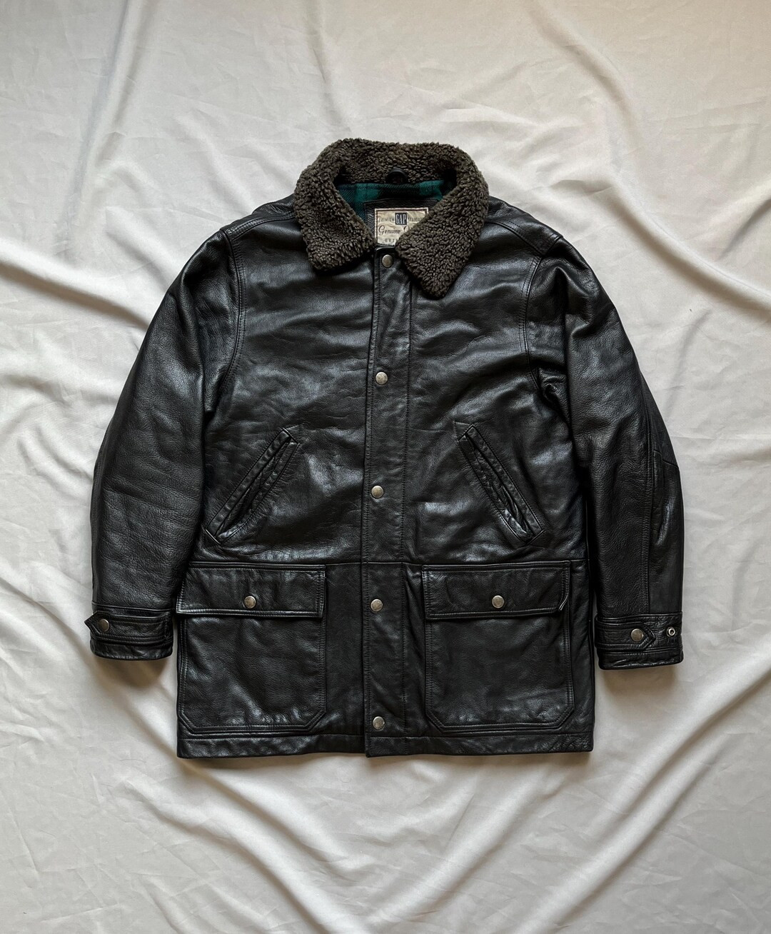 GAP Vintage Heavy Thick Multipocket Shearling Collar Jacket Sz S - Etsy Canada | Etsy (US)