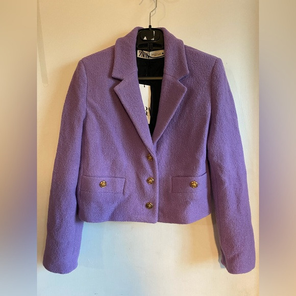 Zara Lilac Textured Blazer | Poshmark