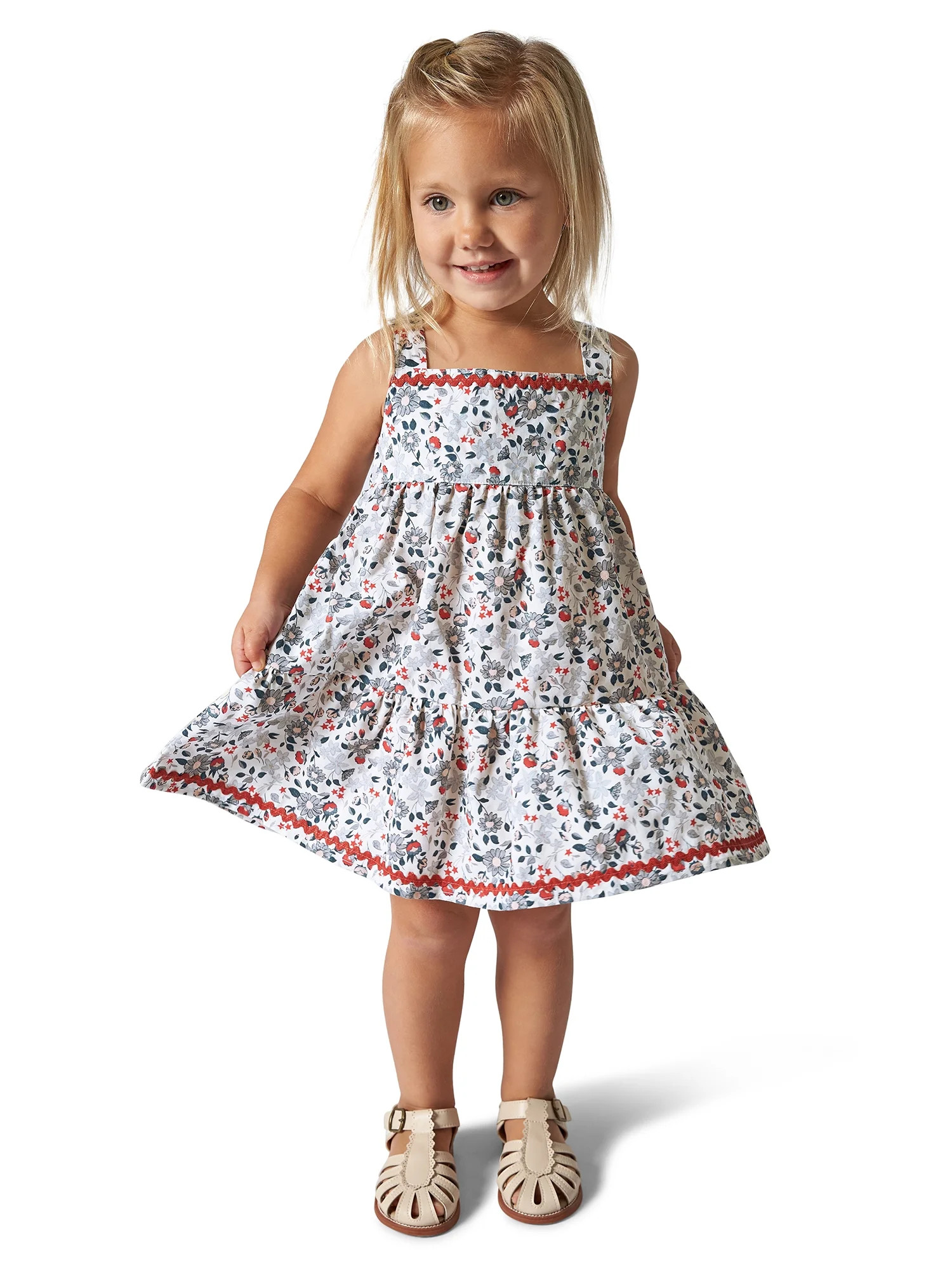 Modern Moments Toddler Girl Wide Strap Dress, Sizes 12M-5T - Walmart.com | Walmart (US)