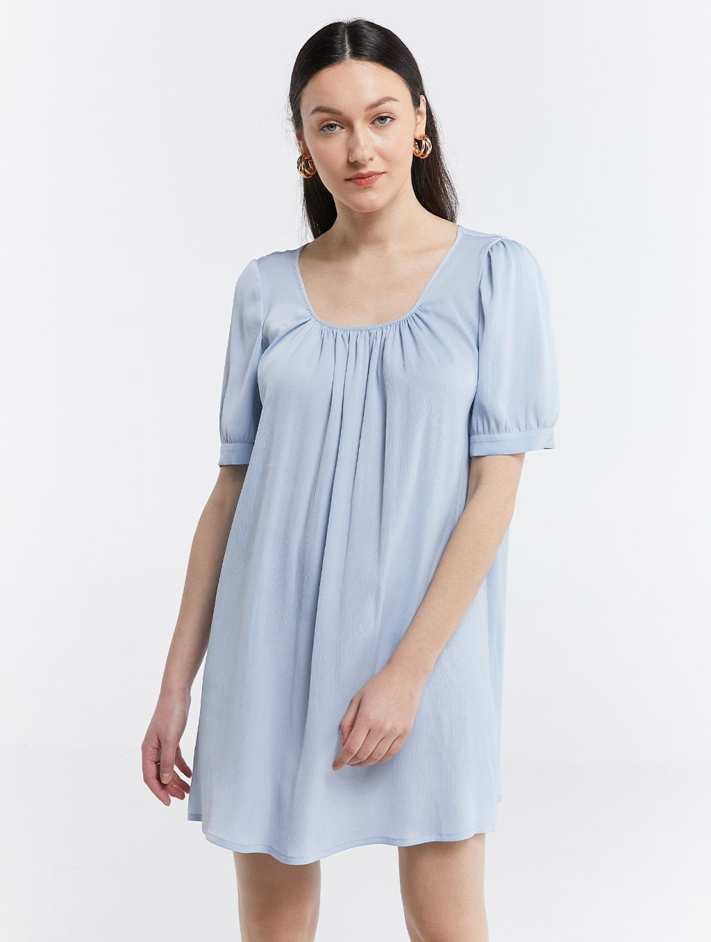 Pleated Short Sleeve Dress | Lattelierstore