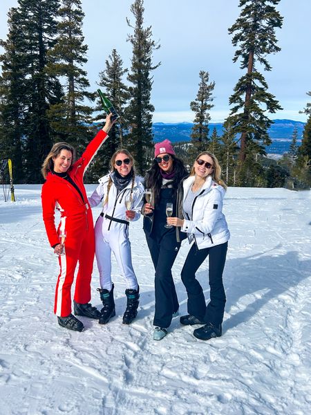 Red ski snow suit - size small 
White ski snow suit with fur hood - size small

Both snow suits are fleece lined and water proof and warm! I’ve worn them both several days on the ski mountain and get tons of compliments! Perfect for a ski weekend outfit 

#LTKtravel #LTKSeasonal #LTKfitness