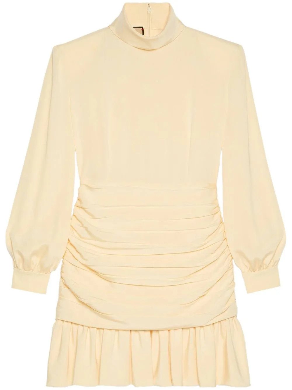 Gucci high-neck Ruched Mini Dress - Farfetch | Farfetch Global