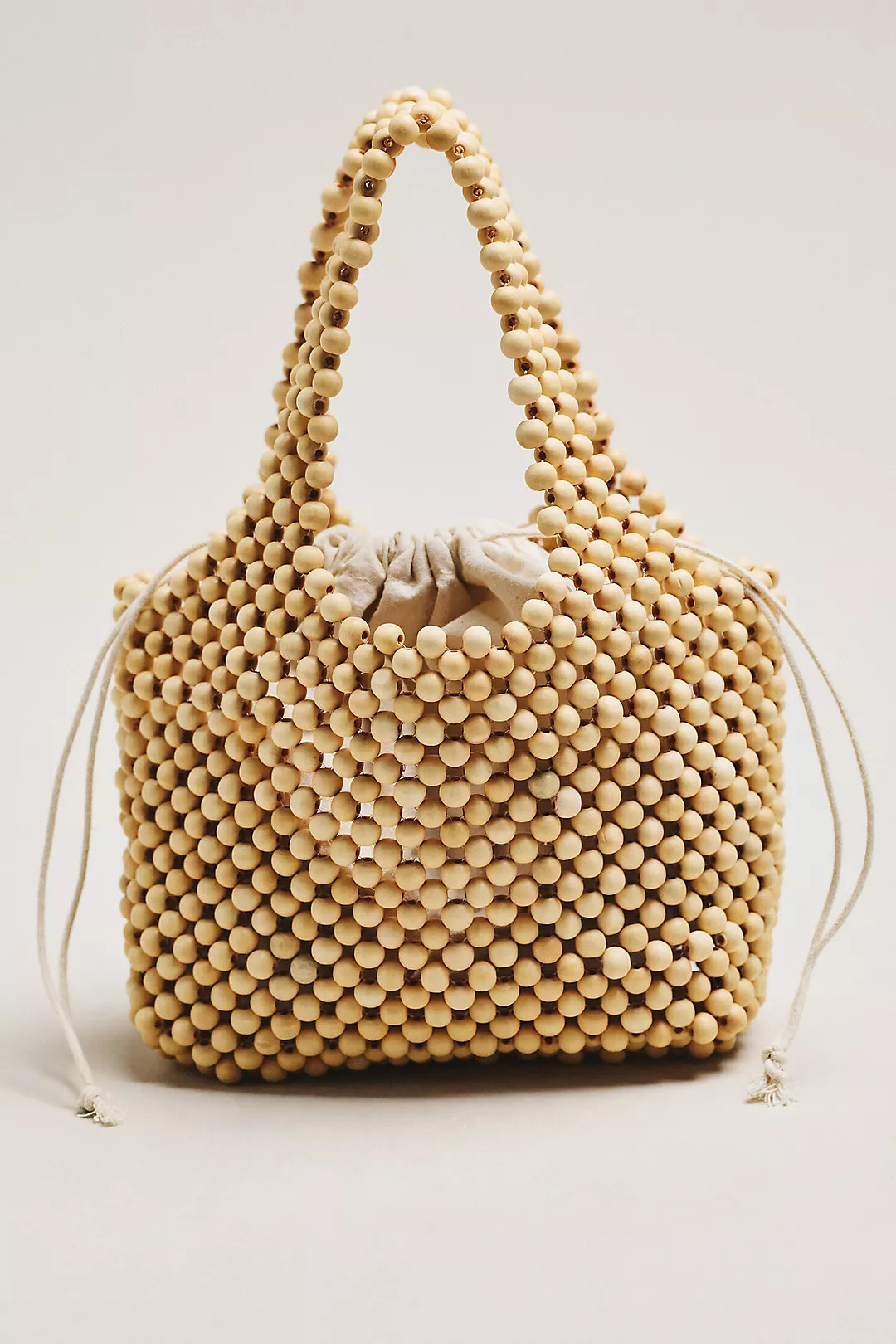 The Sonia Wood Bead Mini Slouchy Tote Bag | Anthropologie (US)