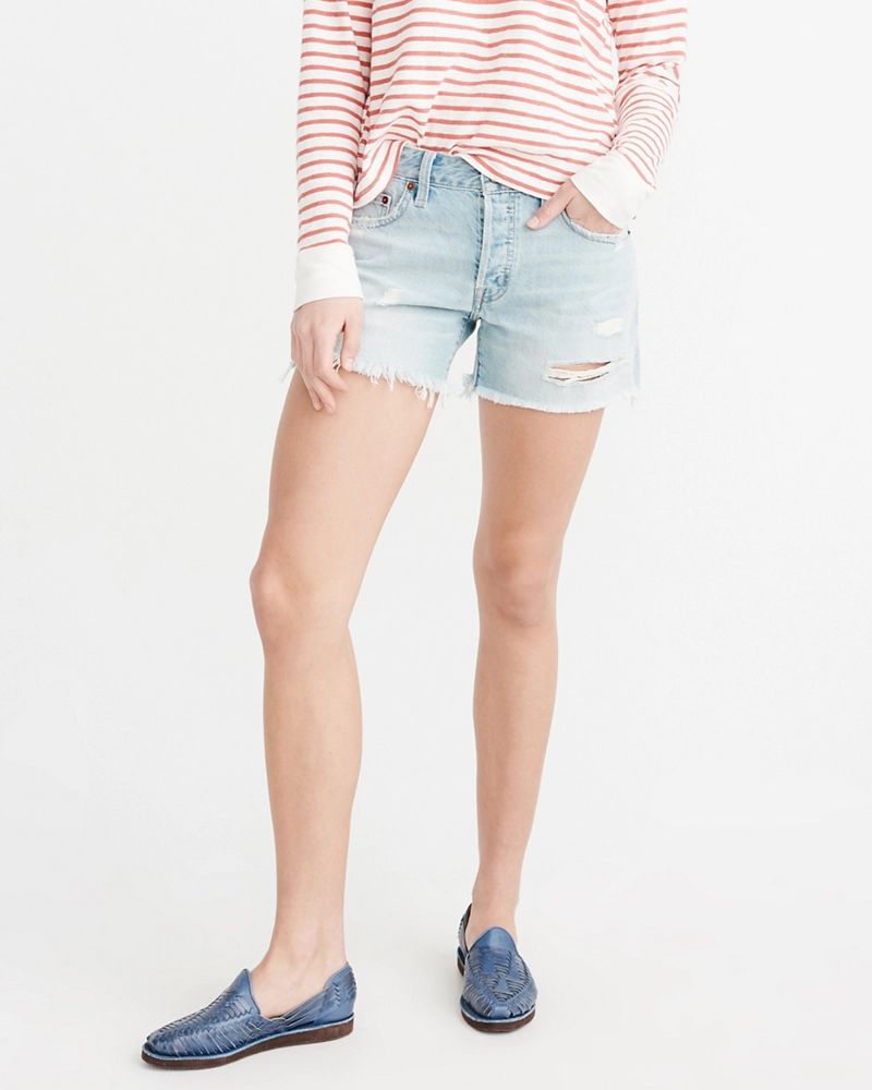 Low-Rise Mid-Length Boyfriend Shorts | Abercrombie & Fitch US & UK