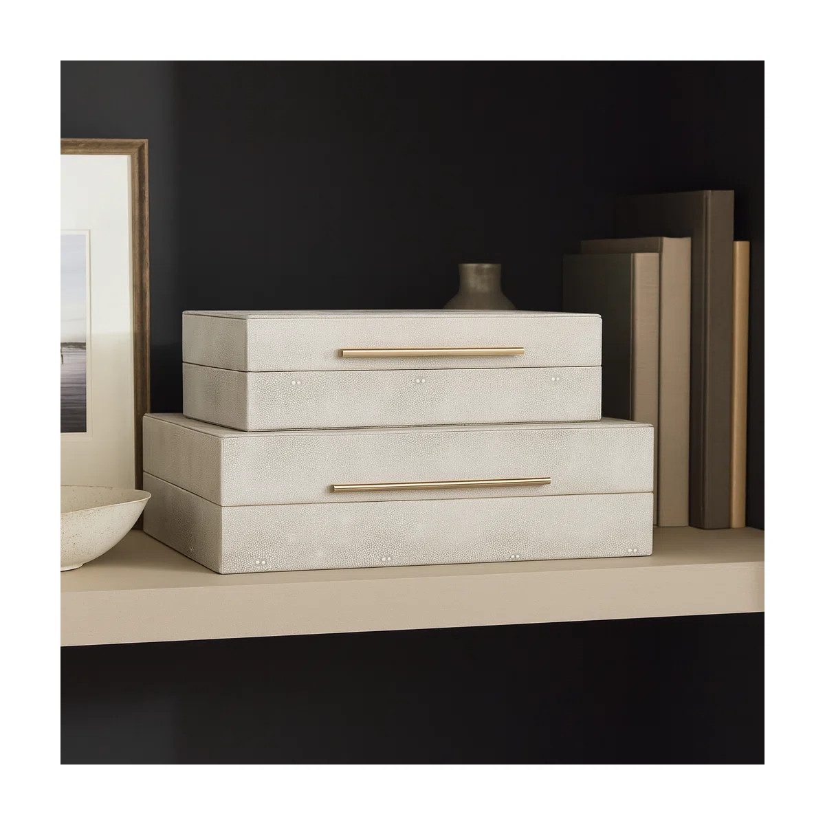 Quirion Rectangular Decorative Box with Lid for Home Decor - Elegant Keepsake Storage Boxes and B... | Wayfair North America