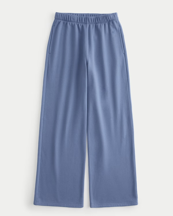 Women's Hollister Feel Good Fleece Wide-Leg Pants | Women's Clearance | HollisterCo.com | Hollister (US)