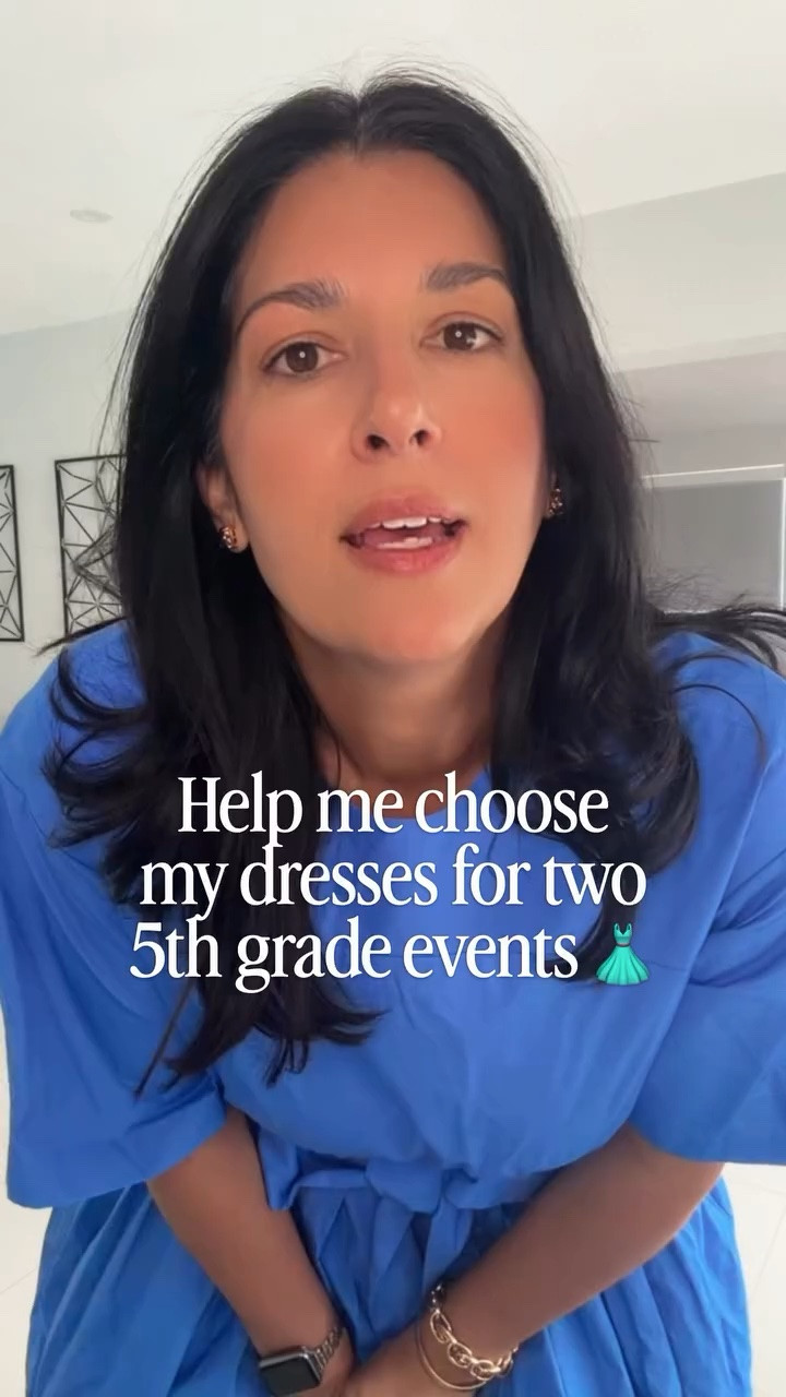 I need your help choosing 👀

I have TWO fifth grade events coming up:
✨ Fifth grade banquet
🎓 Fifth grade graduation

…and I have 3 dress options.

Tell me which dress I should wear for EACH event👇🏼

(example: “3 for banquet, 2 for graduation”)