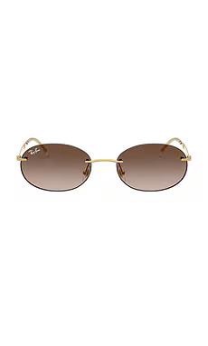 Ray-Ban Oval Sunglasses in Pink & Gold from Revolve.com | Revolve Clothing (Global)