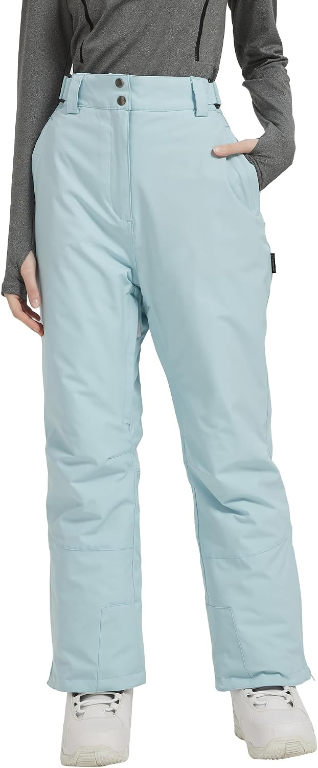 Women's Slim Fit Snow Pants Waterproof Insulated for Winter Outdoor Hiking Snowboard Ski Pants | Amazon (US)