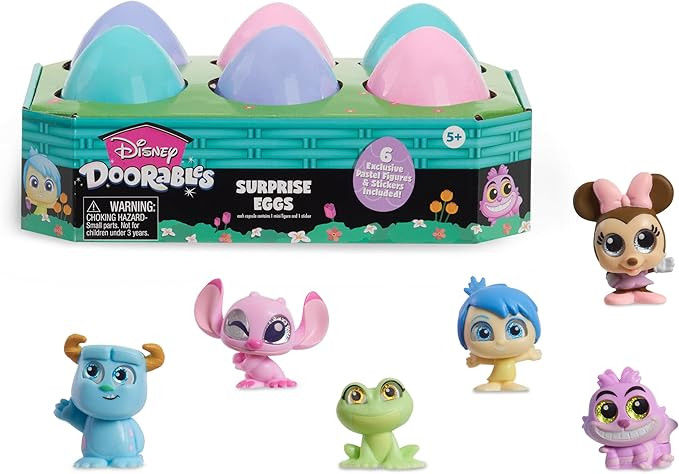 Disney Doorables 6-Pack Surprise Eggs, Includes Characters and Stickers, Easter Gifts and Basket ... | Amazon (US)