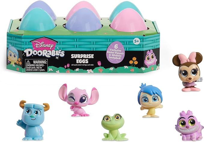 Disney Doorables 6-Pack Surprise Eggs, Includes Characters and Stickers, Easter Gifts and Basket ... | Amazon (US)