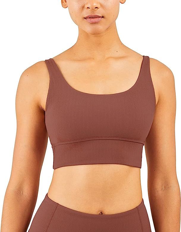 altiland High Impact Supportive Sports Bras for Women, V Neck Padded Workout Yoga Fitness Running At | Amazon (US)
