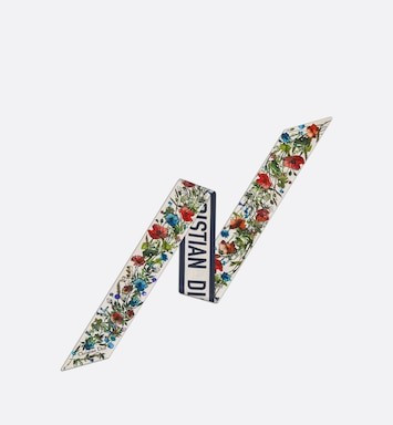 D-Millefiori Mitzah Scarf White Silk Twill | DIOR | Dior Beauty (US)