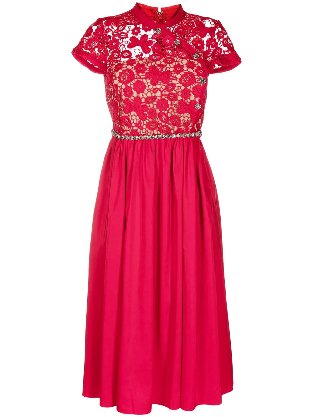 floral guipure lace midi dress | Farfetch (RoW)