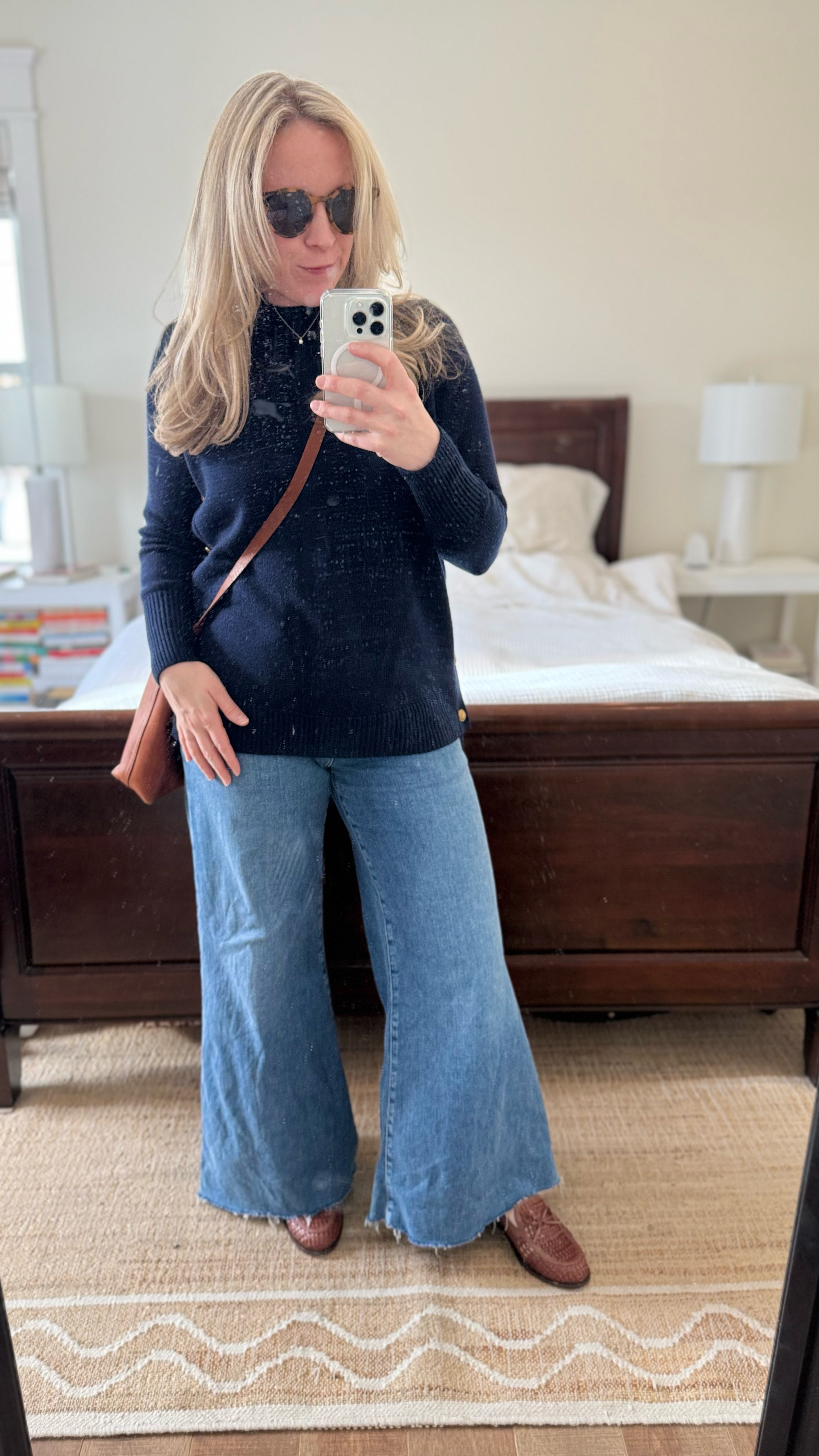 Easy and practical mom OOTD 

Sweater: old Tuckernuck (linked similar)
Jeans: Frame (on sale)
Loafers: J. Crew (linked similar) 

#LTKSaleAlert #LTKStyleTip #LTKSeasonal