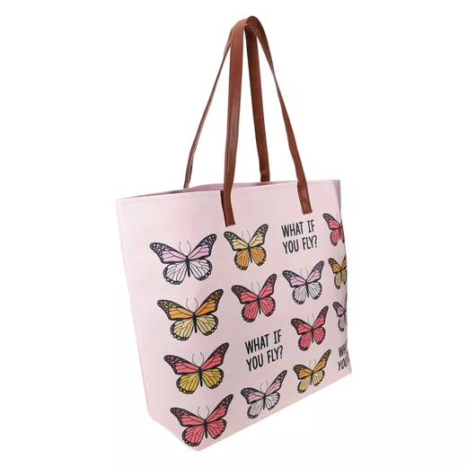 printed tote bag with rope handles 20.8in x 15.5in