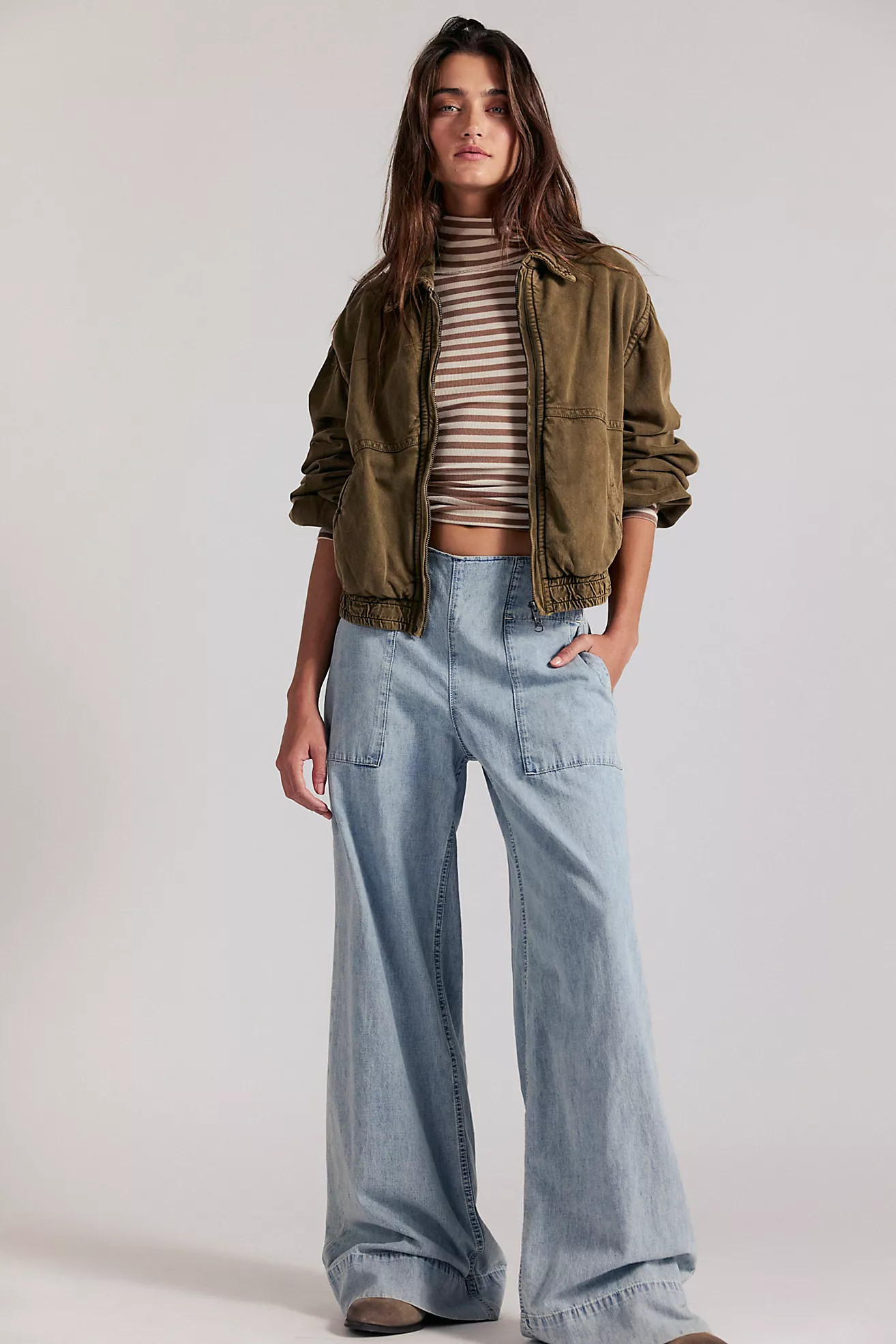 We The Free Breezy Denim Pull-On Jeans | Free People (Global - UK&FR Excluded)
