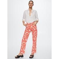 Mango Printed Jeans - White/Orange | Very (UK)