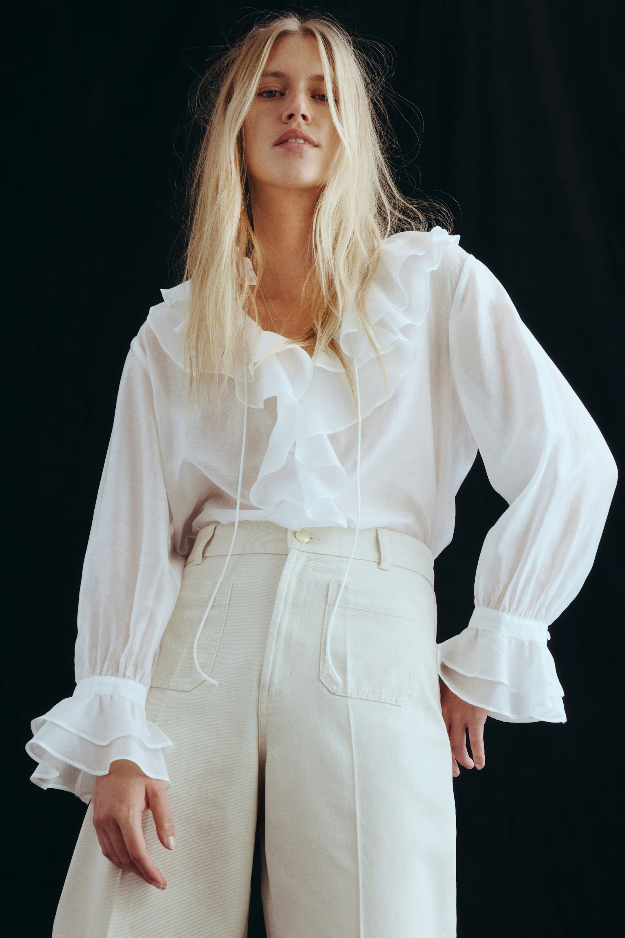 Wide twill trousers | H&M (UK, MY, IN, SG, PH, TW, HK)