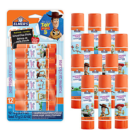 Elmers Glue Sticks featuring Toy Story Characters Disappearing Purple Glue Sticks School Supplies... | Office Depot and OfficeMax 