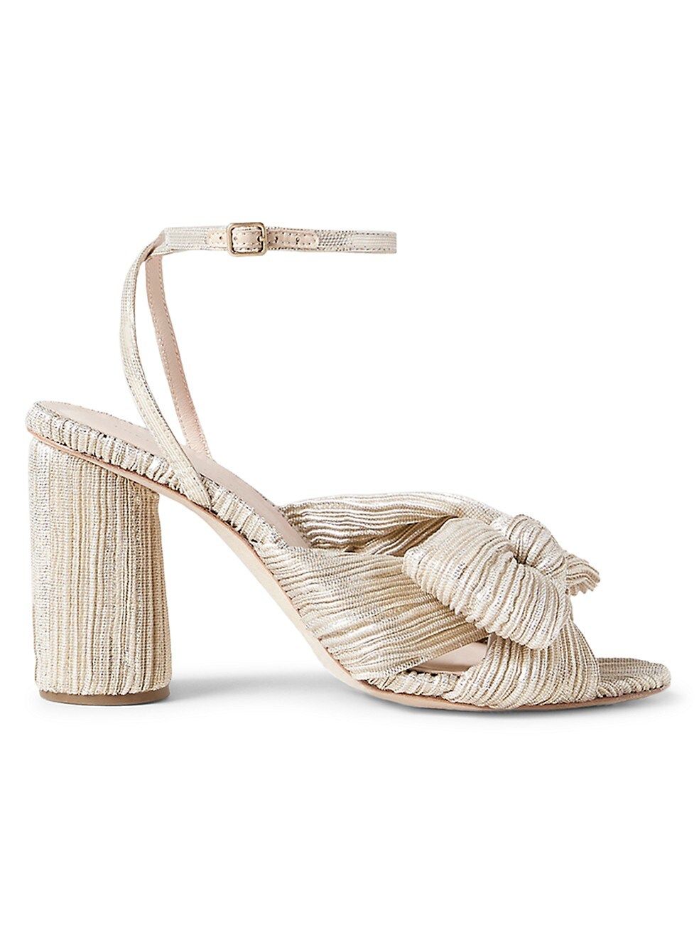 Loeffler Randall Camellia Knotted Metallic Sandals | Saks Fifth Avenue