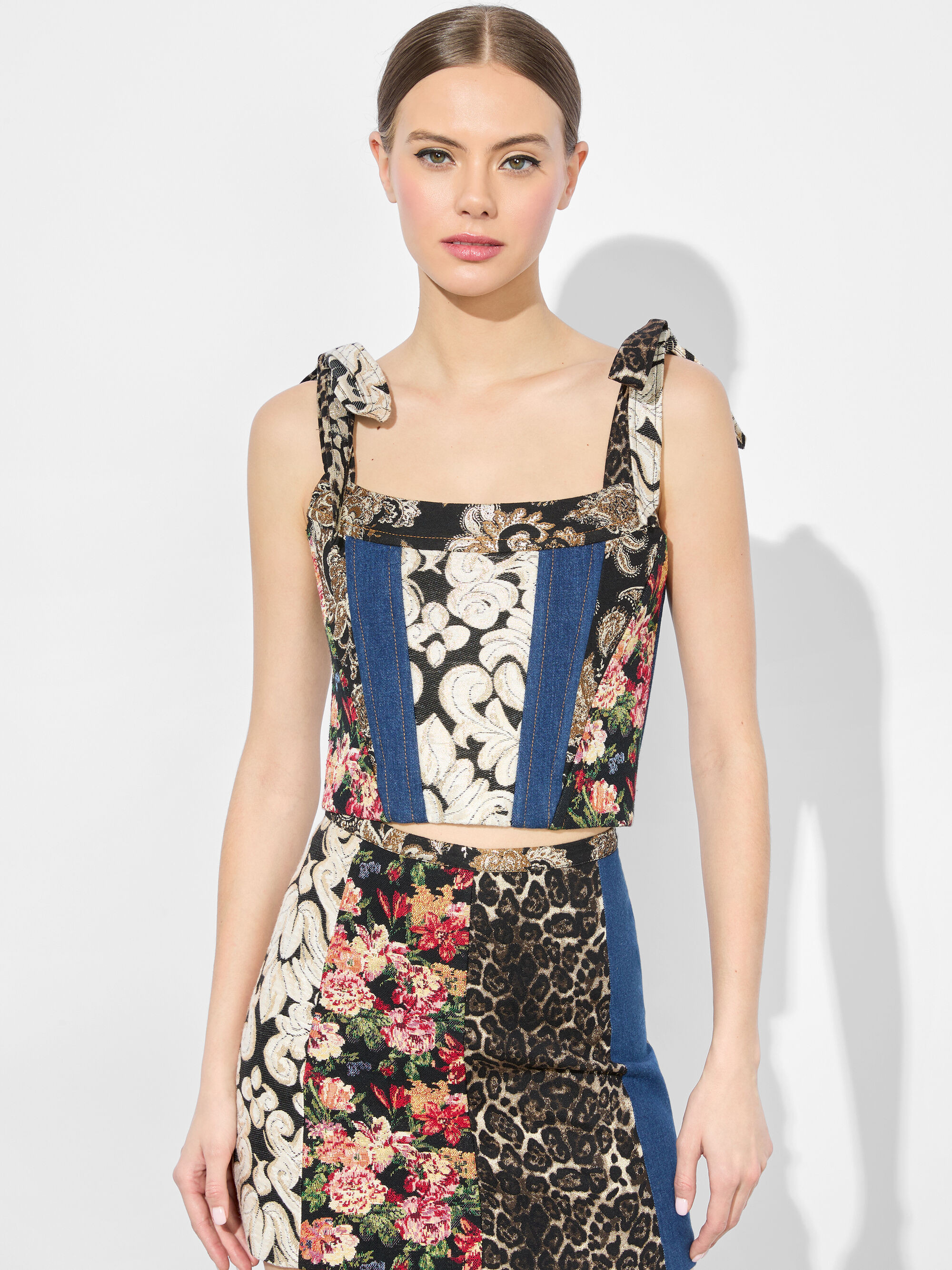 CLARA BOW STRAP BUSTIER | Alice + Olivia