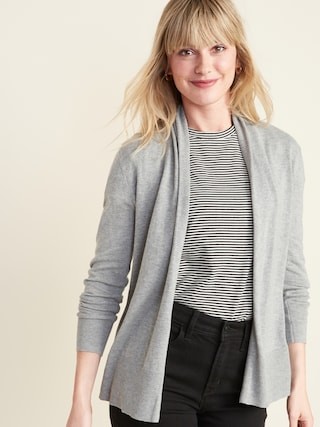 Short Shawl-Collar Open-Front Sweater for Women | Old Navy (US)