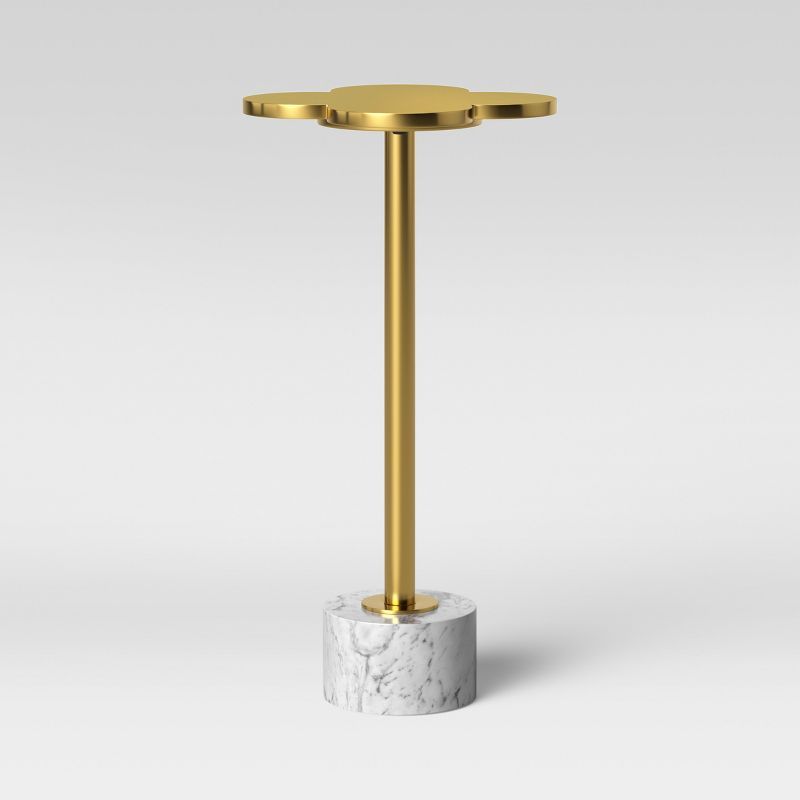 Rosenia Brass Petal Table with Marble Base Small - Threshold™ | Target